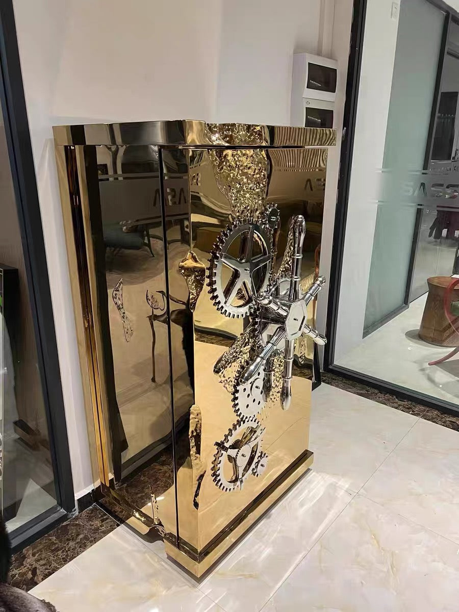 Luxurious Stainless Steel Safe Box Stylish Furniture Home Decor