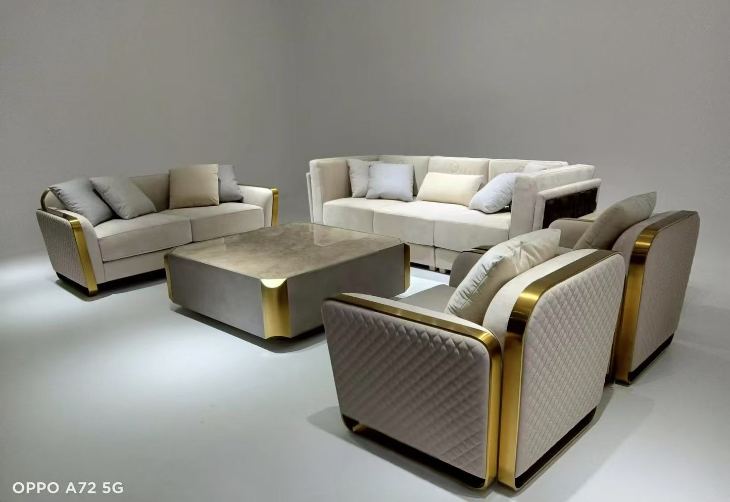 Luxurious Living Room Furniture Sofa Set Coffee Table TV Stand Nightstand