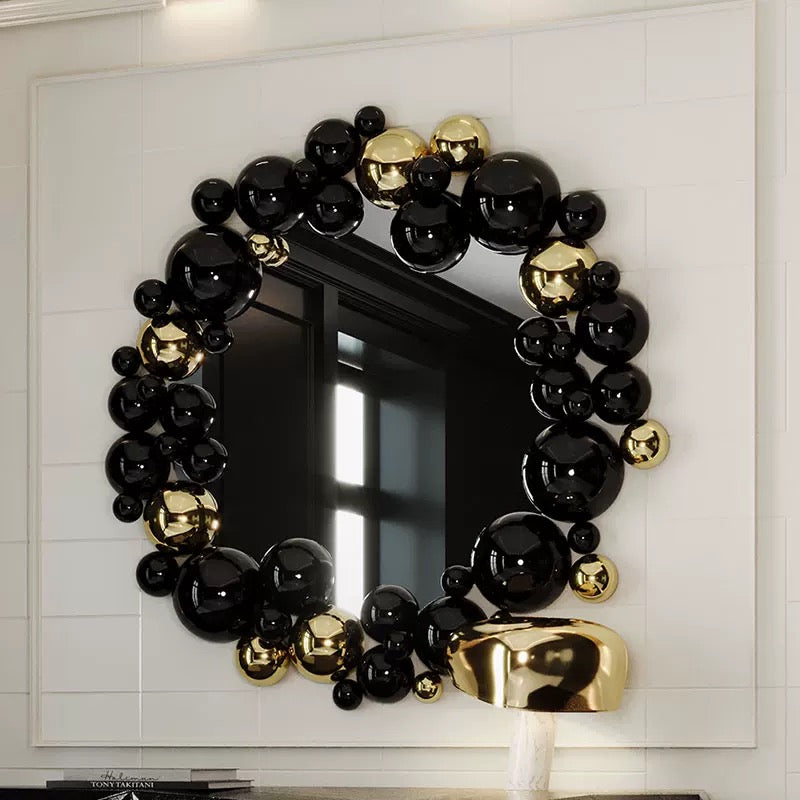 New Arrivals Luxurious Wall-mounted Decorative Mirror Stainless Steel Ball Art