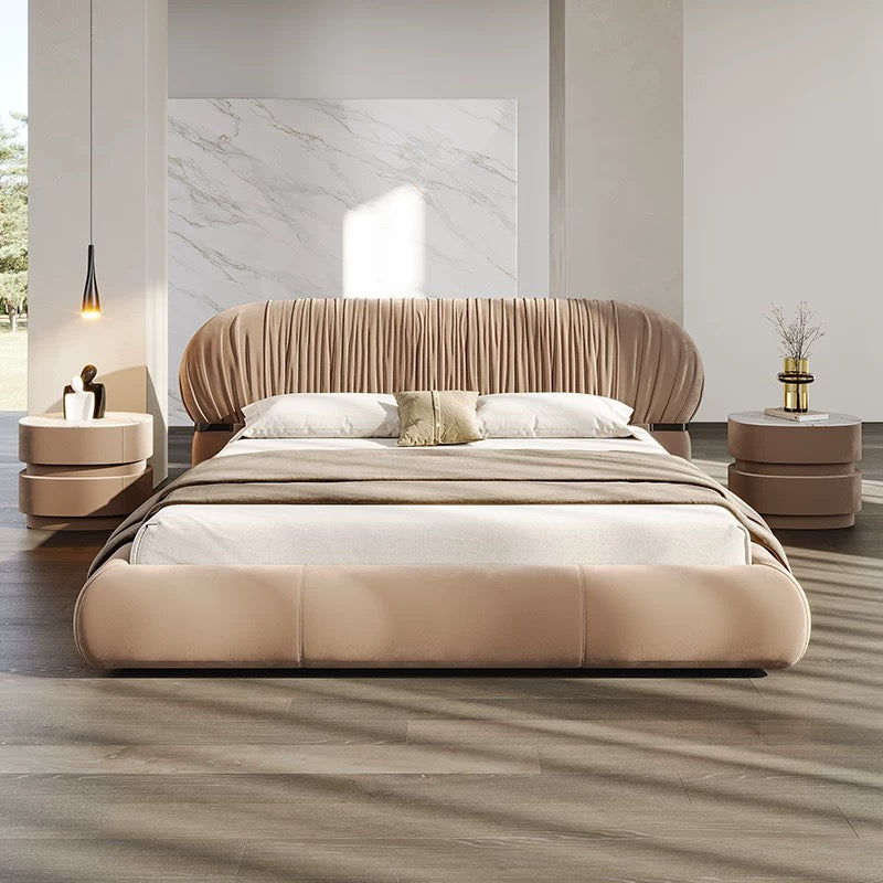 New Arrivals Nubuck Double Bed Modern Double Bed Wedding Bed