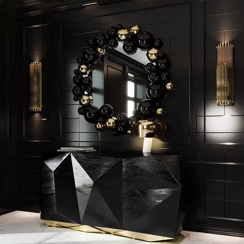 New Arrivals Luxurious Wall-mounted Decorative Mirror Stainless Steel Ball Art