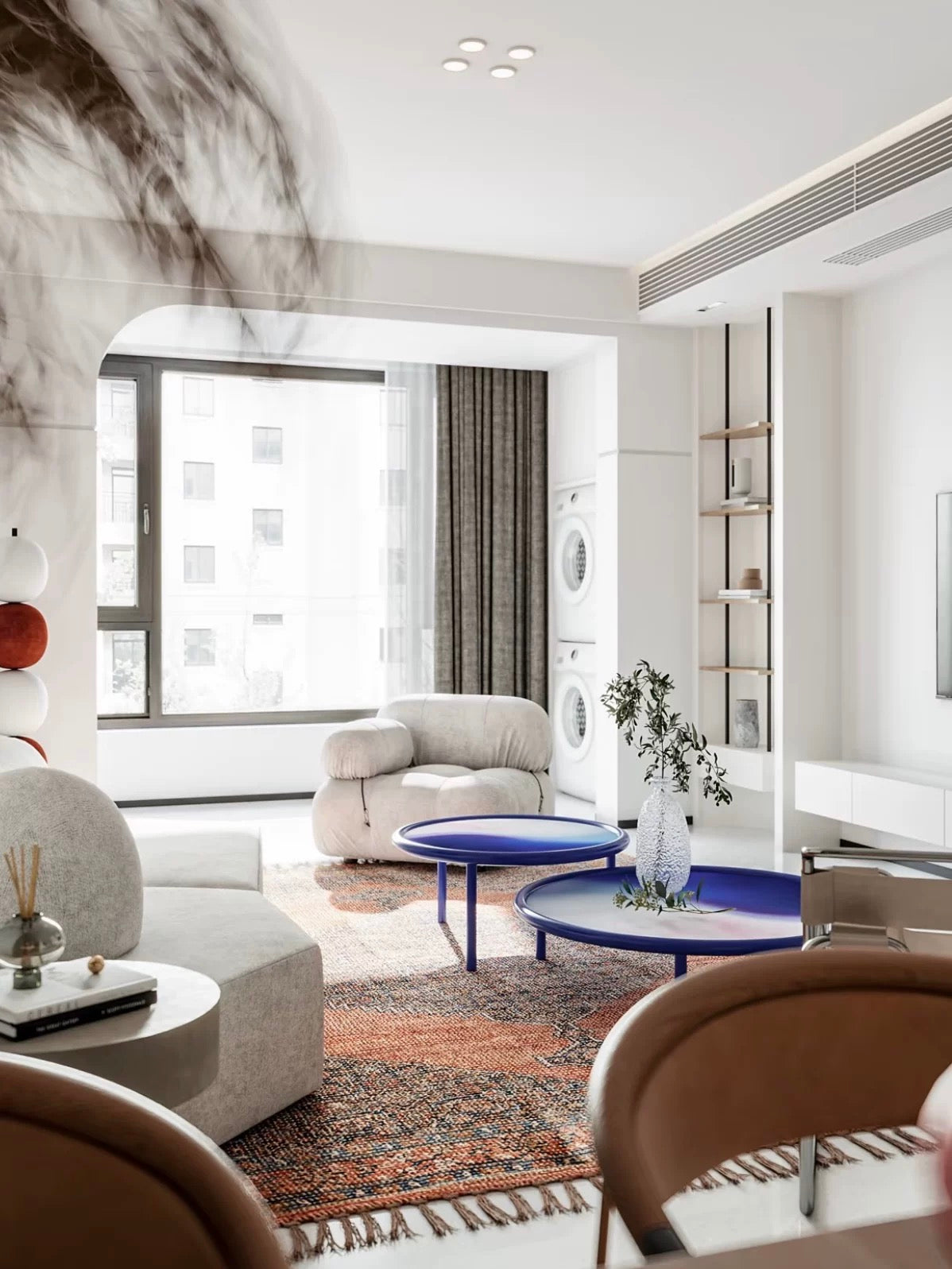 Artistic Glass Coffee Table Designed by Italian Artist