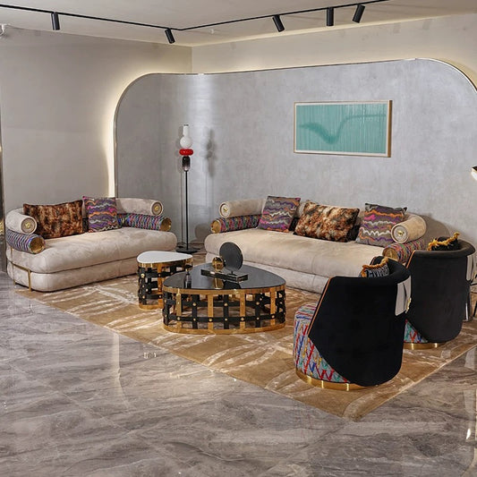 Luxurious Sofa Famous Designer Sofa Living Room Sofa Set