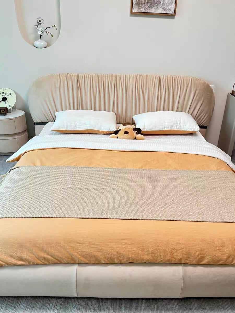 New Arrivals Nubuck Double Bed Modern Double Bed Wedding Bed