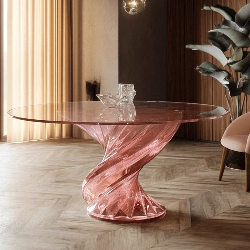 New Designs Luxurious Crystal Resin Dining Table Display Reception Desk