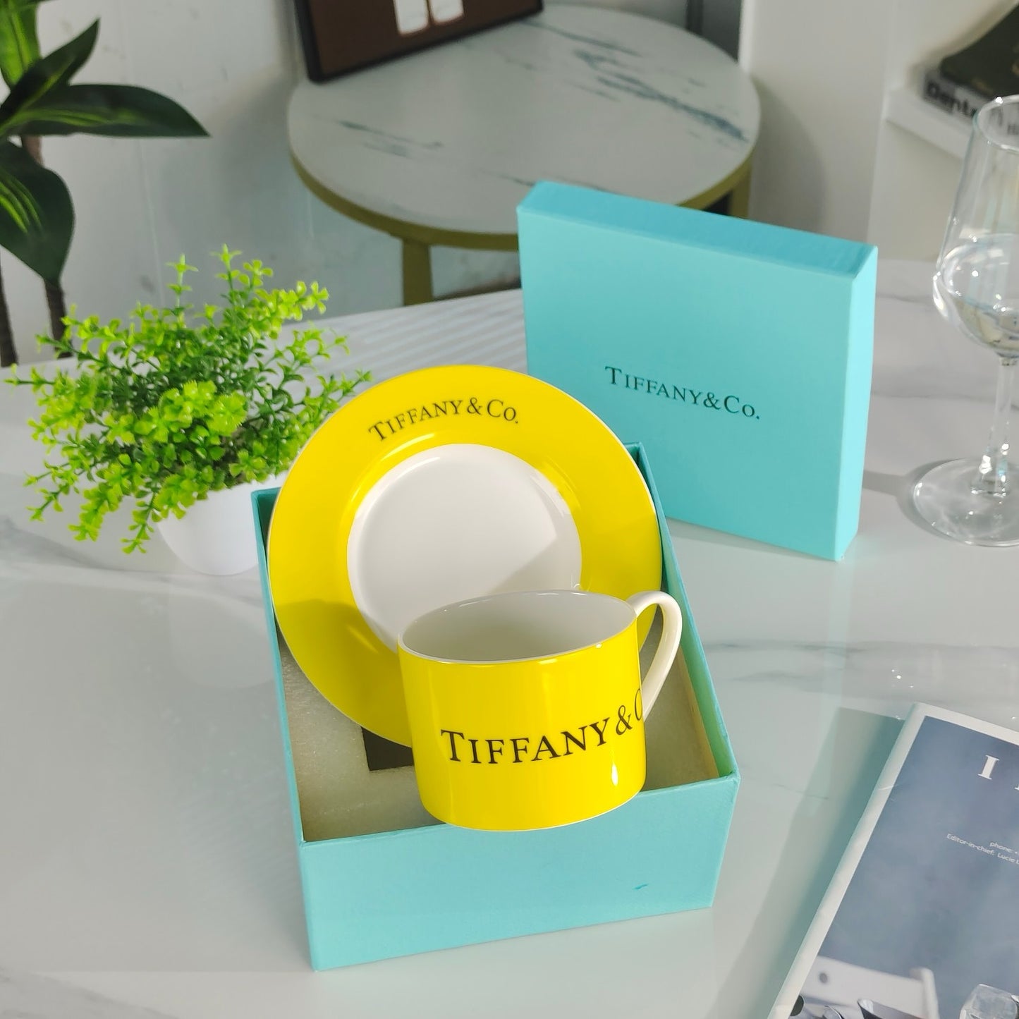 Christmas Gifts Coffee Cup Saucer Birthday Gift Home Colorful Tableware Free Shipping