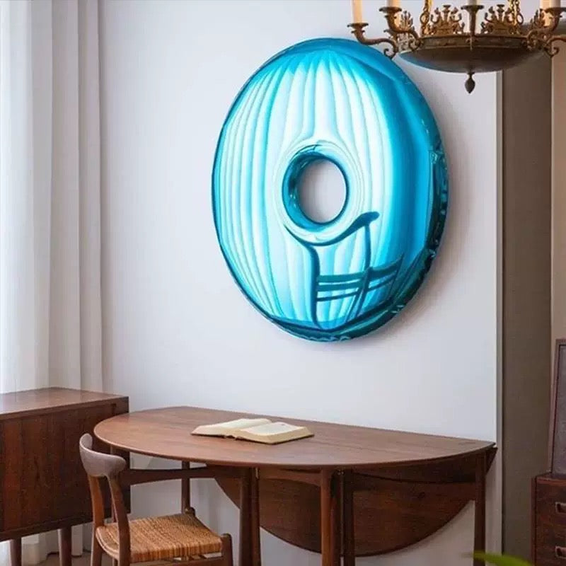 Donut Shaped Wall Decoration Mirror Plated Artwork Modern Home