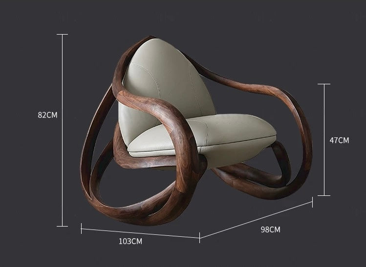 Walnut Chair Leisure Chair Swivel Chair Gior Getti Chair