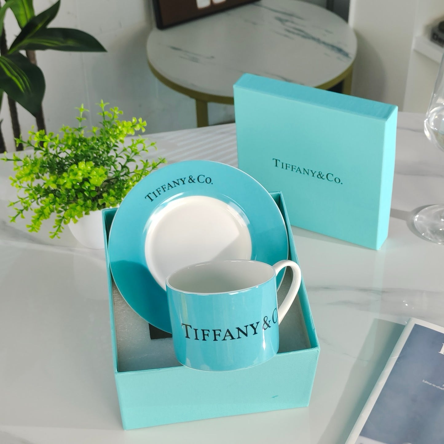 Christmas Gifts Coffee Cup Saucer Birthday Gift Home Colorful Tableware Free Shipping
