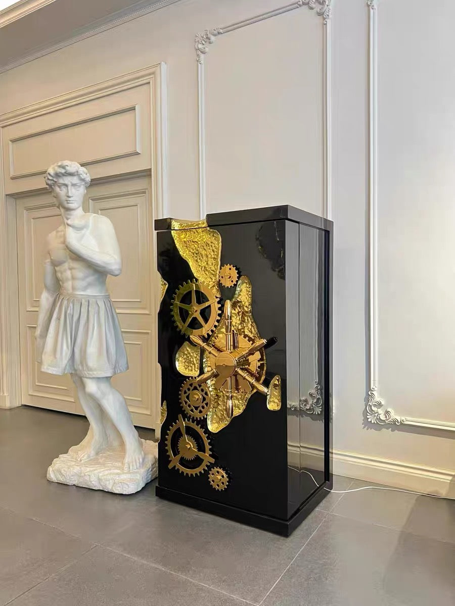 Luxurious Stainless Steel Safe Box Stylish Furniture Home Decor