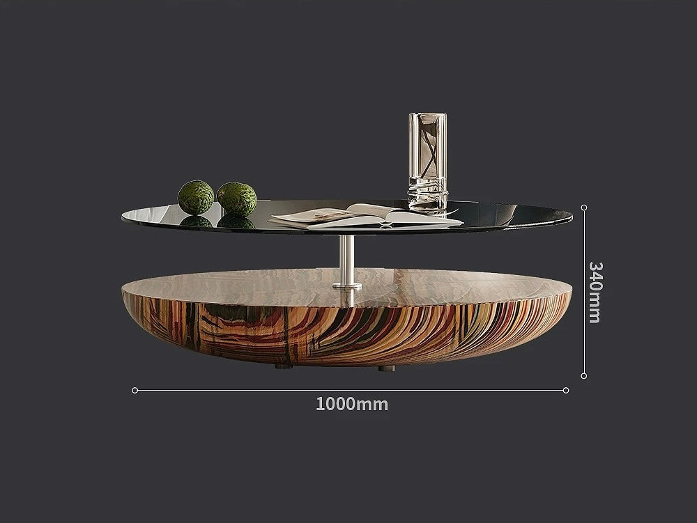 New Arrivals Rainbow Glass Art Coffee Table Floating Design