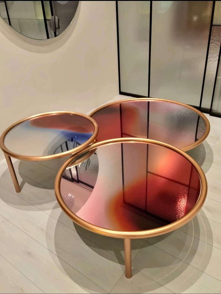 Artistic Glass Coffee Table Designed by Italian Artist