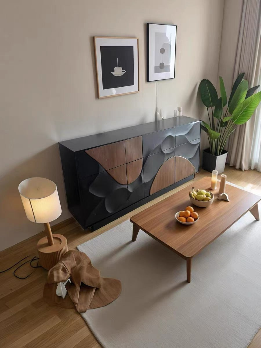 Designer Solid Wood Console Artistic Cabinet Medieval Furniture