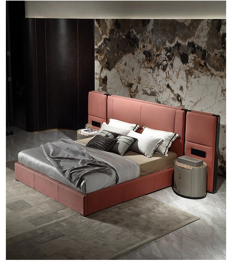 Modern Italian-style Bed Luxurious Double Bed Master Bedroom Furniture