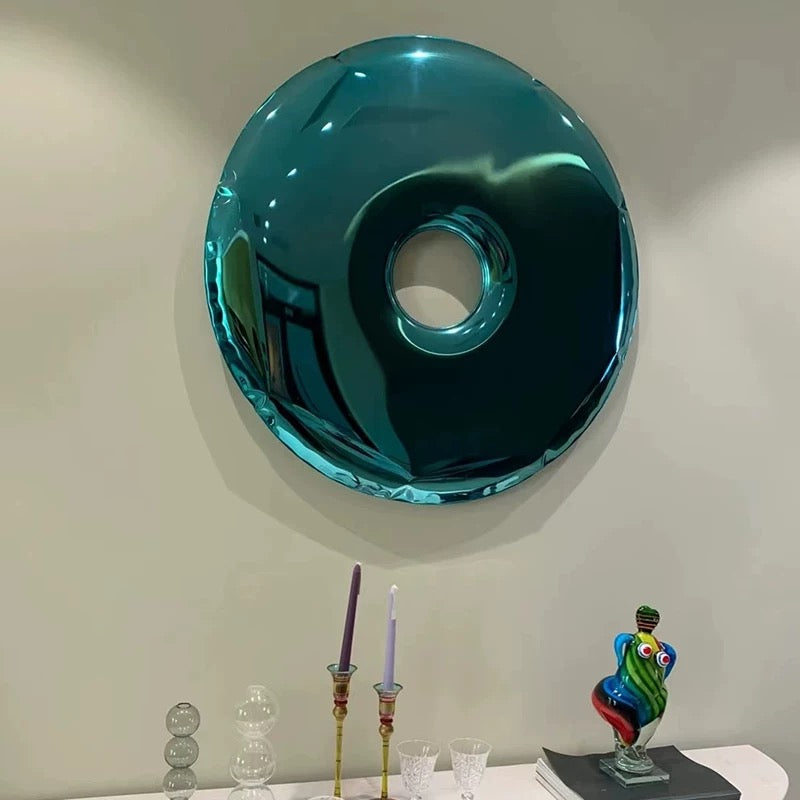 Donut Shaped Wall Decoration Mirror Plated Artwork Modern Home