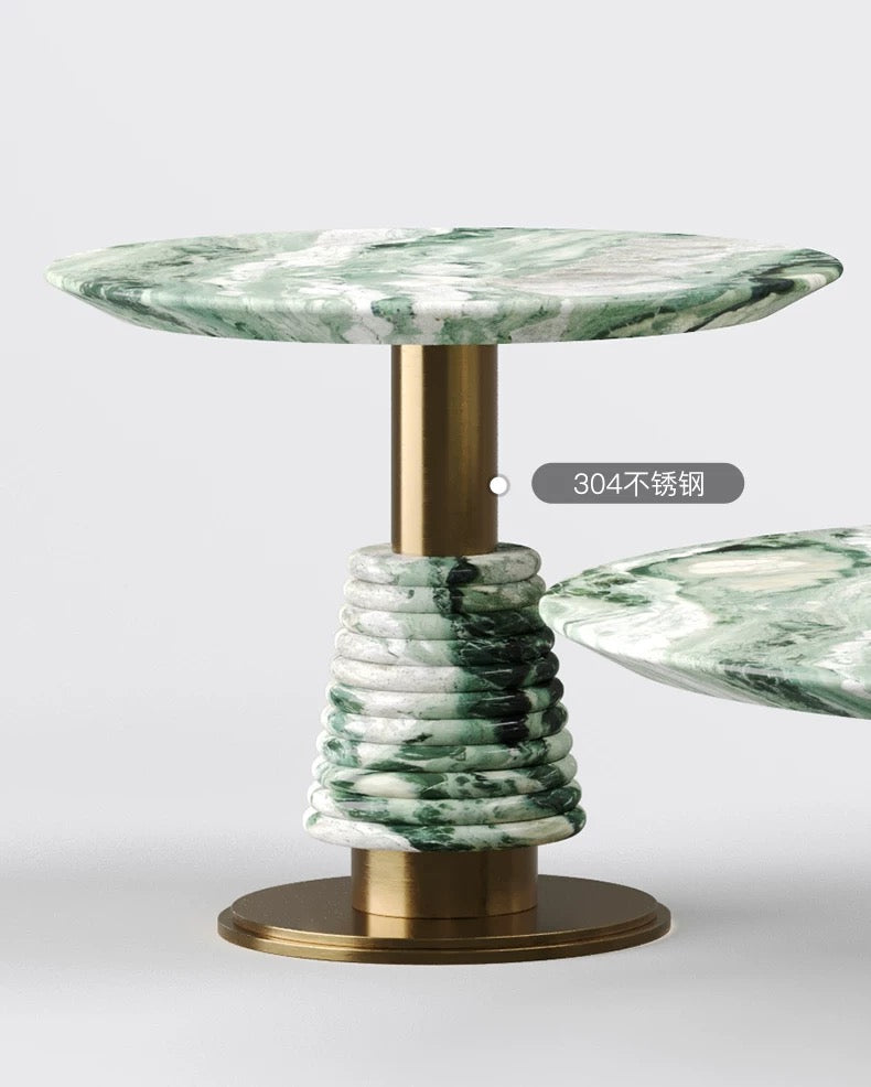 Natural Marble Coffee Table Stainless Steel Furniture Luxurious Home Decor