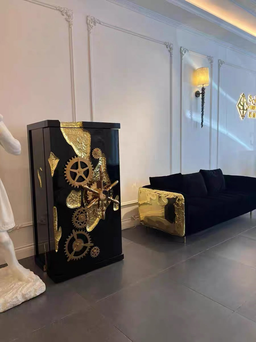 Luxurious Stainless Steel Safe Box Stylish Furniture Home Decor