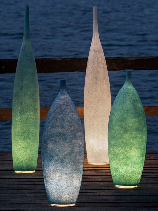 Artistic Floor Lamp Resin Fiber Lighting Stylish Home Decorating