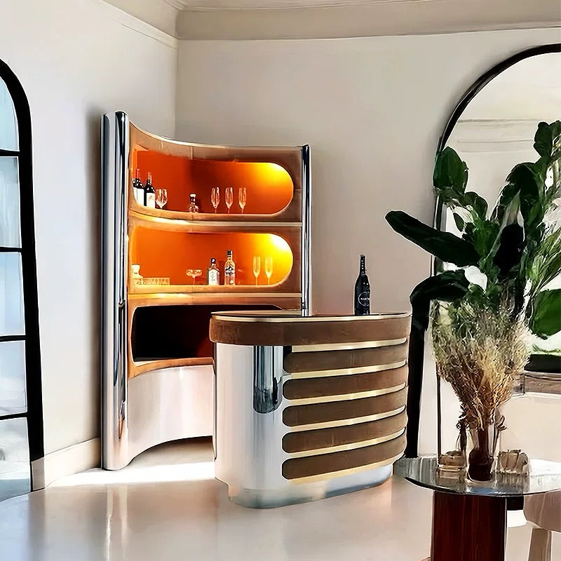 New Arrivals Luxurious Home Bar Triangular Cabinet Chic Design