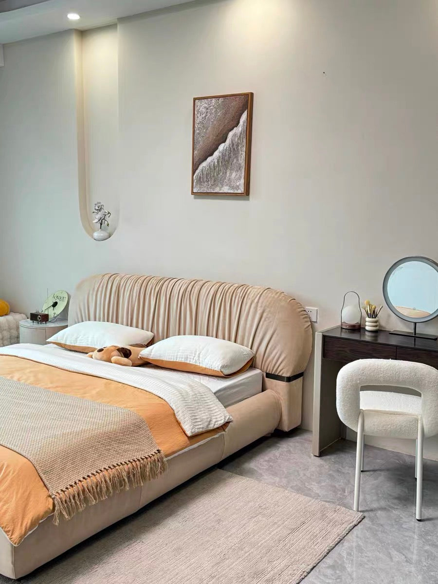New Arrivals Nubuck Double Bed Modern Double Bed Wedding Bed