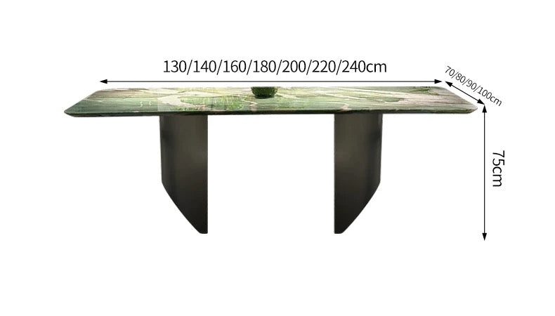 Luxurious Natural Jade Marble Dining Table Stylish Dining Chairs Chic Home