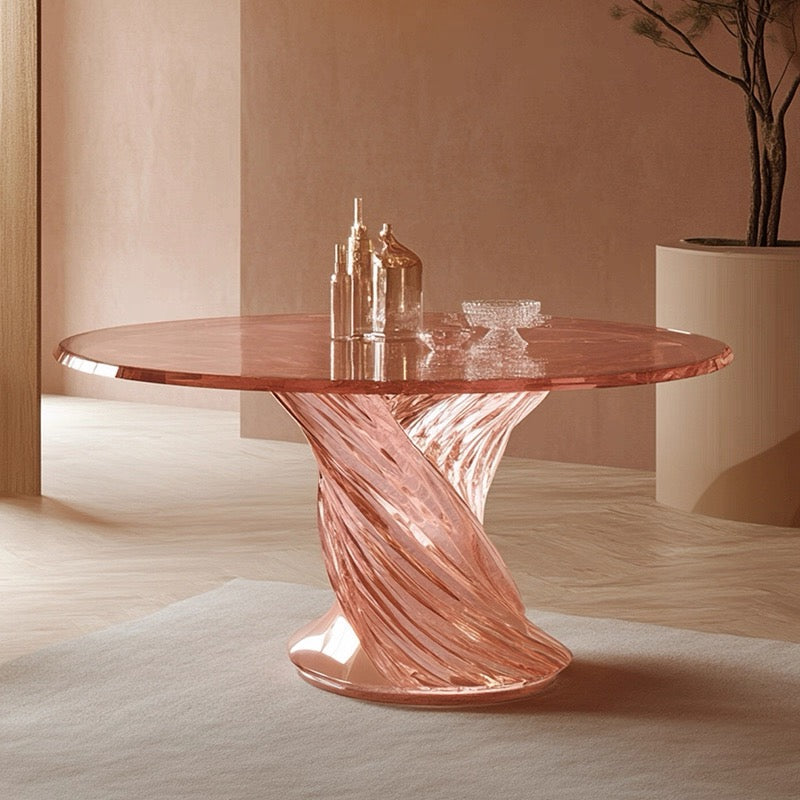 New Designs Luxurious Crystal Resin Dining Table Display Reception Desk