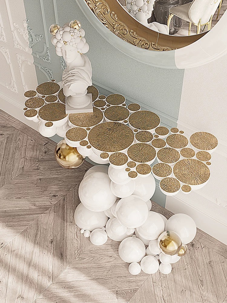 Fantastic Bubble Design Console Luxurious Side Table Modern Villa Interior