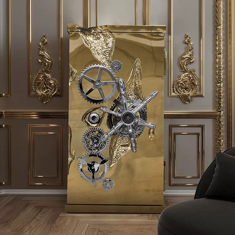 Luxurious Stainless Steel Cabinet Designed by Renowned Portuguese Designers