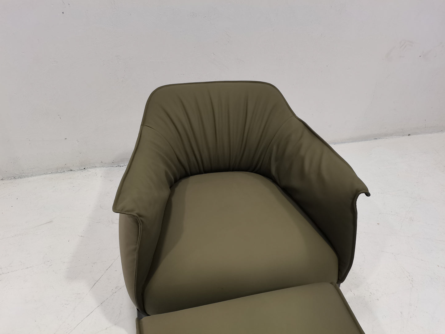 Genuine Leather Armchair Leisure Chair Stool ARCHIBALD