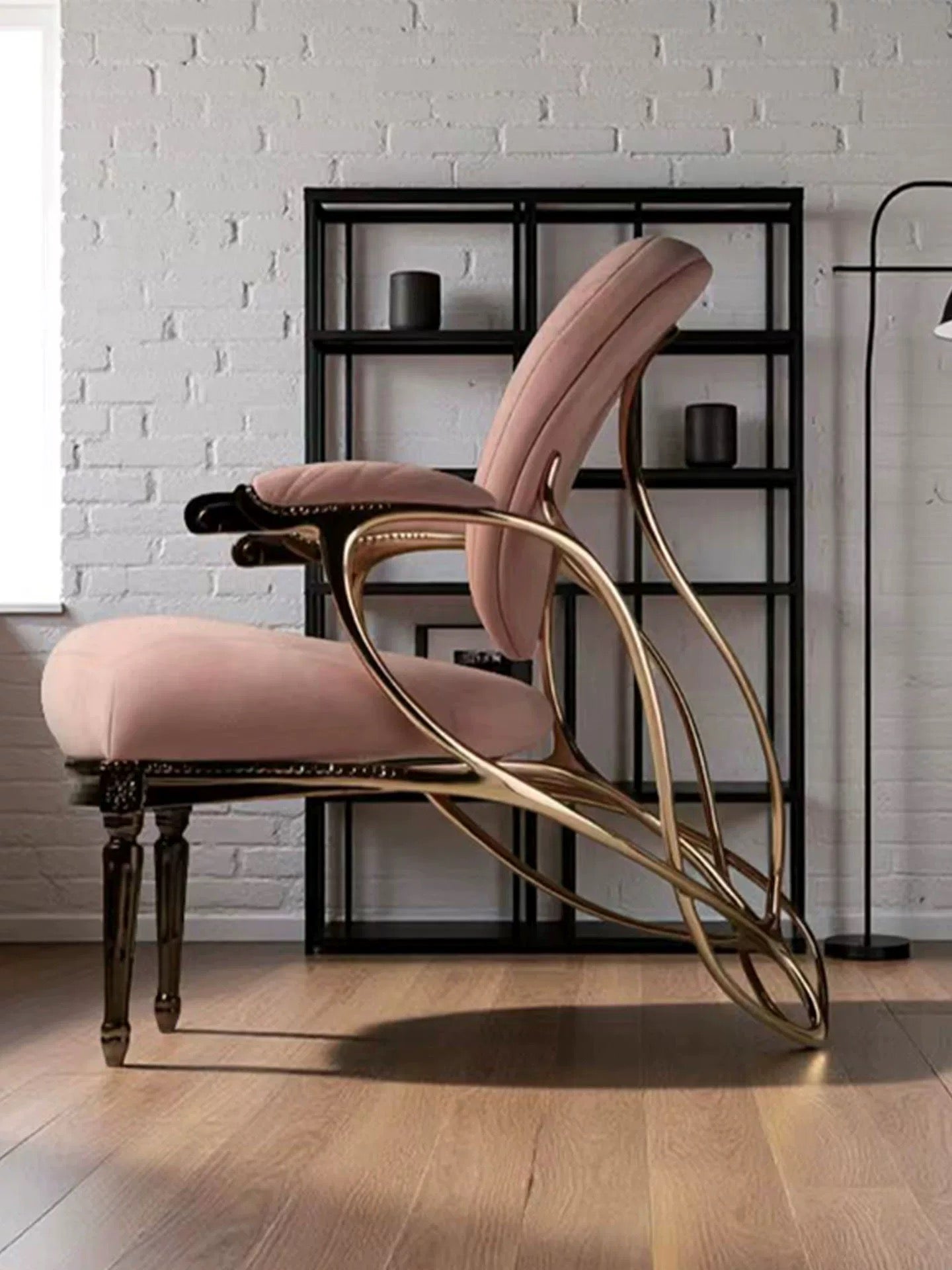 New Arrivals 2025 Autumn Furniture Idea from Butterfly Brass Cowhide ArmChair