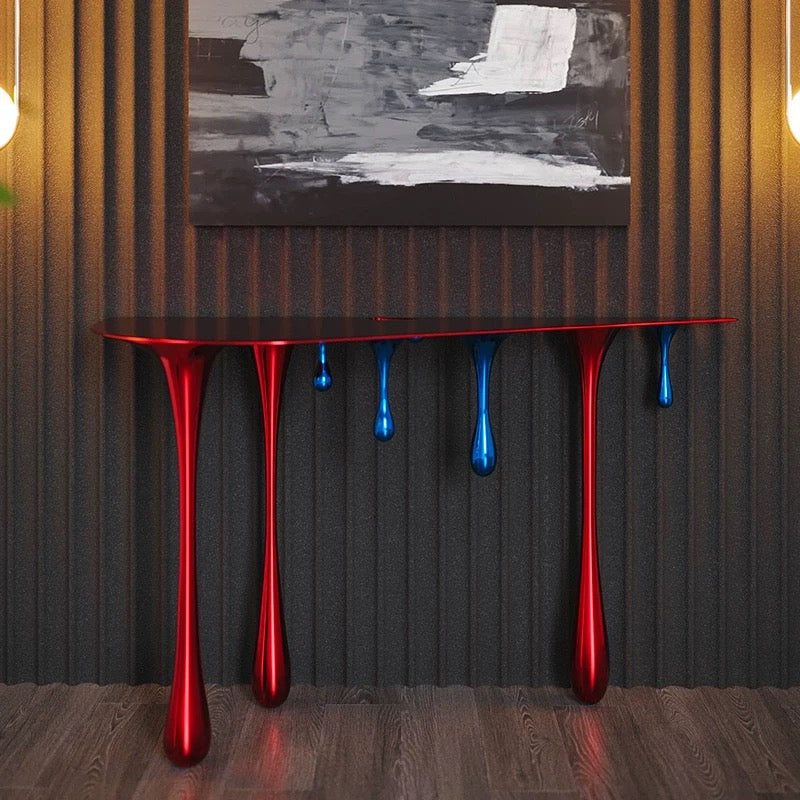 New Modern And Luxurious Reinforced Glass Fiber Water Drop Console Wall-Mounted Table
