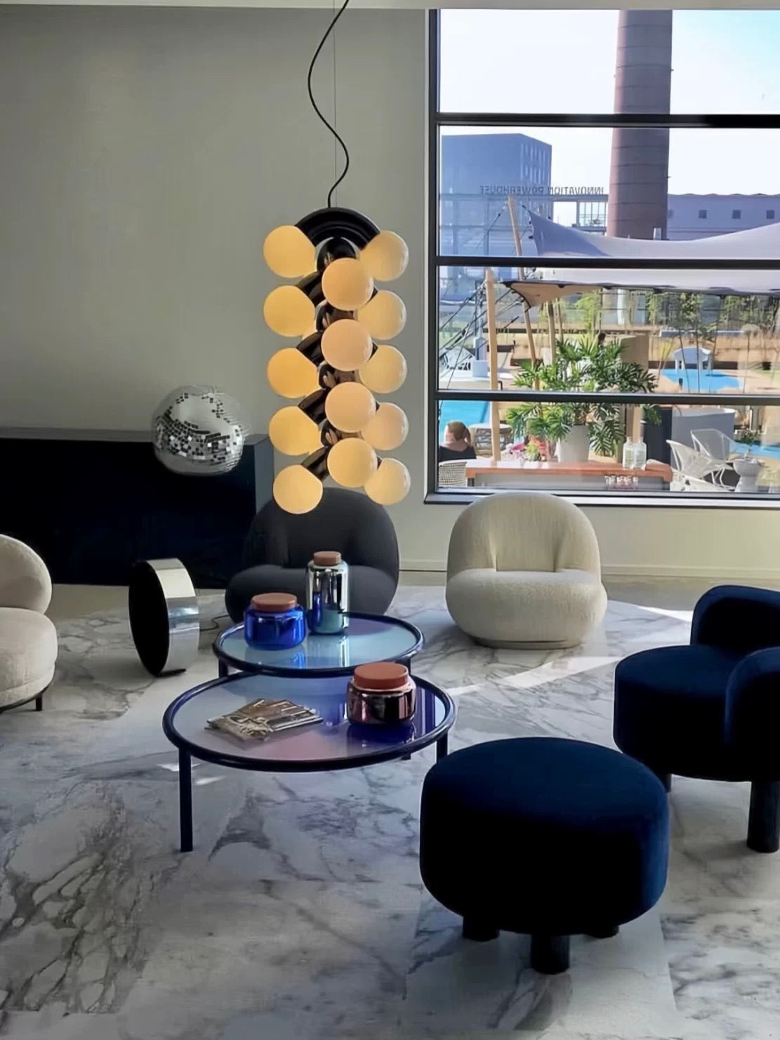 Artistic Glass Coffee Table Designed by Italian Artist