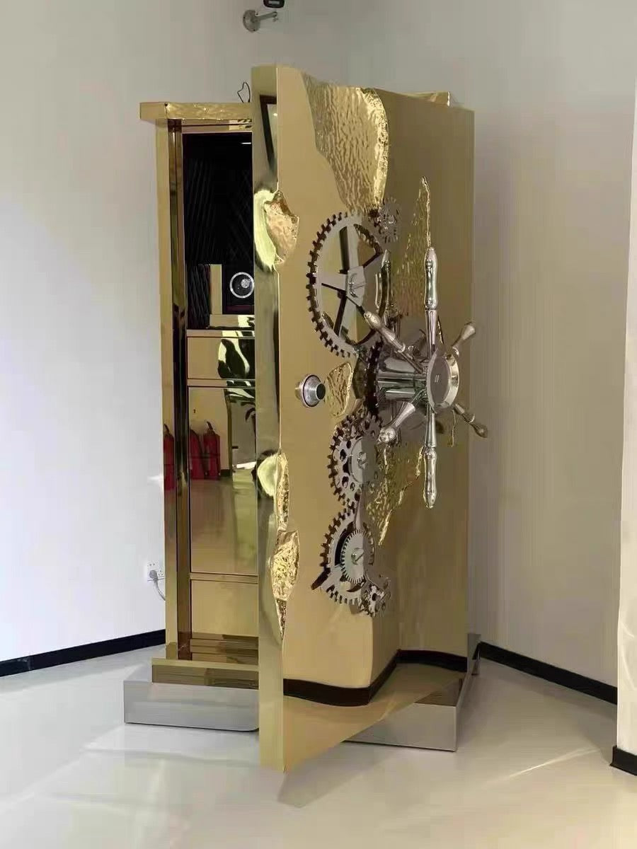 Luxurious Stainless Steel Safe Box Stylish Furniture Home Decor