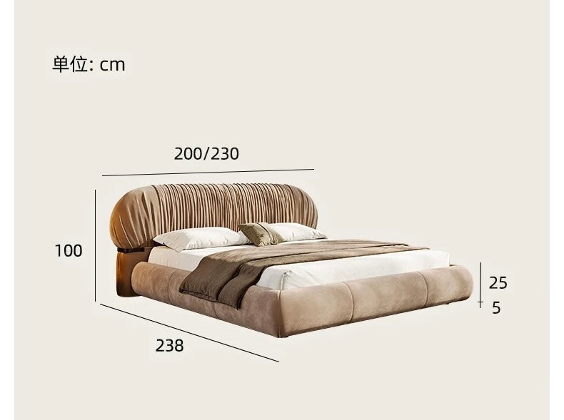 New Arrivals Nubuck Double Bed Modern Double Bed Wedding Bed