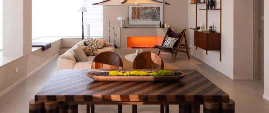 2025 New Designs Stripped Solid Wood Dining Table Office Table Meeting Table