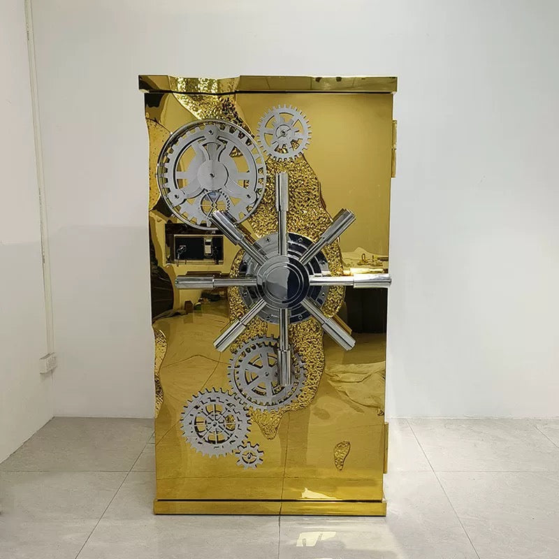 Luxurious Stainless Steel Safe Box Stylish Furniture Home Decor