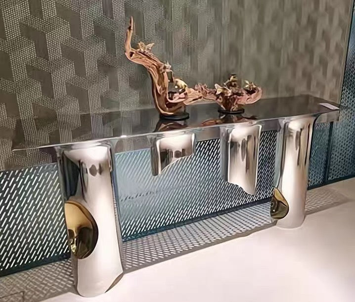 New Arrivals Stainless Steel Console Italian Designer Luxury Home Decor