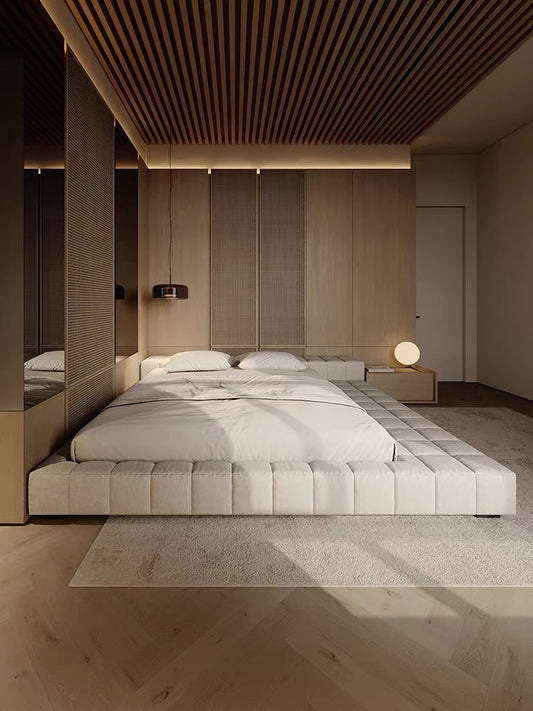 Grid Bed Minimalist Style Oversized Double Bed Good Sleep