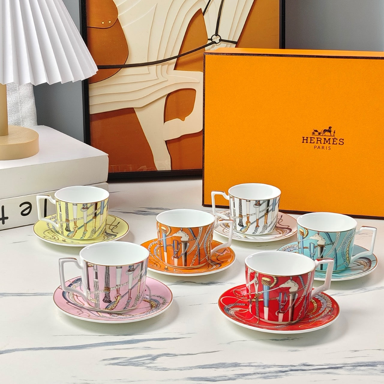Christmas Gift Birthday Gift Coffee Cup Six Cups Six Saucers Tableware Free Shipping