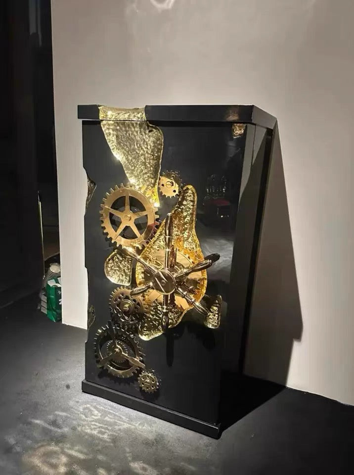 Luxurious Stainless Steel Safe Box Stylish Furniture Home Decor