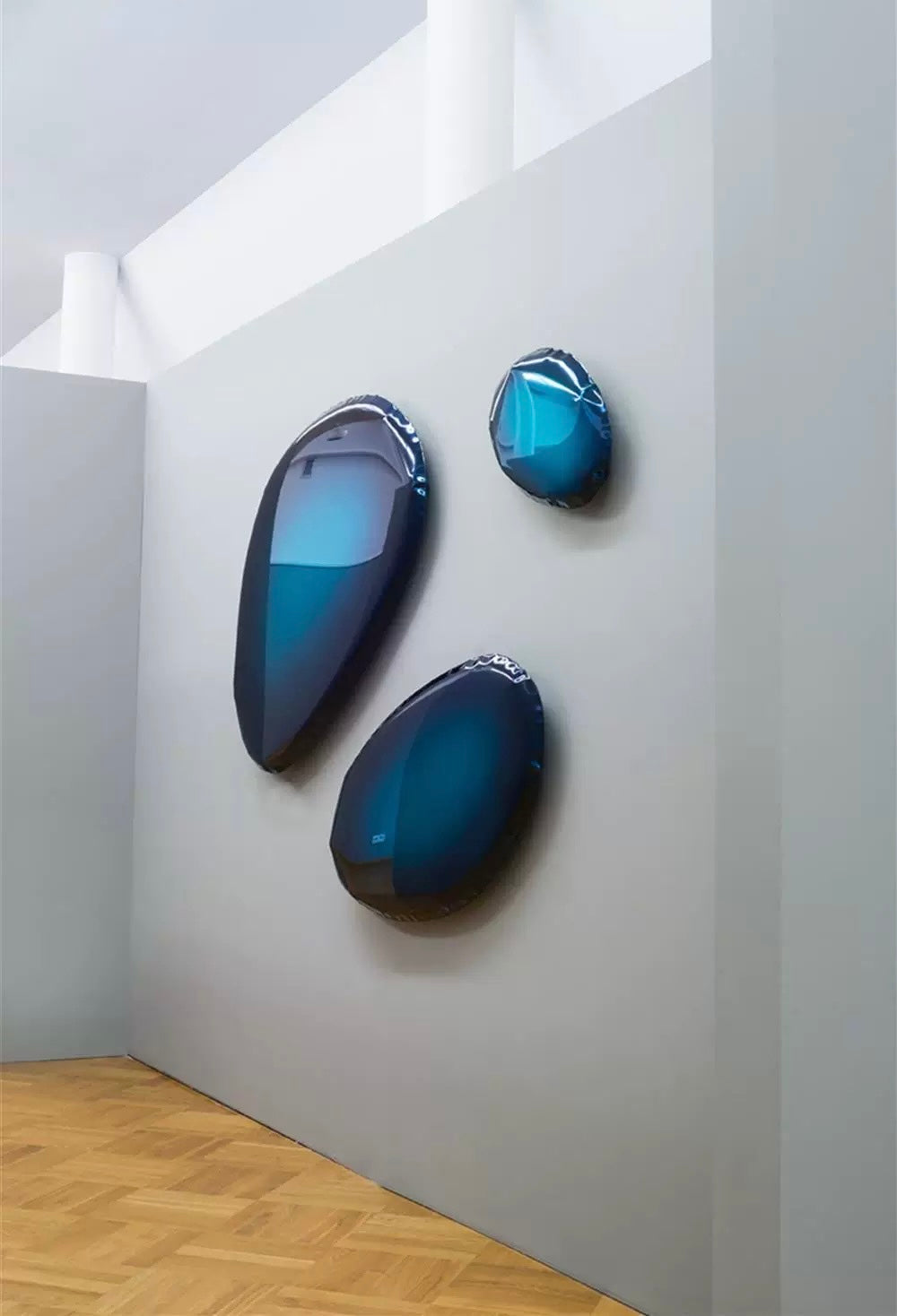 Water Drop Art Stainless Steel Wall Decoration Cobble-shaped Mirror