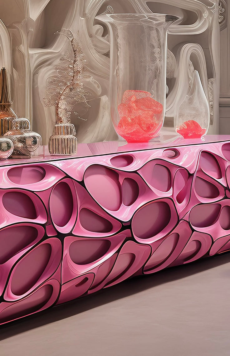 New Design 2024 Dream Pink Sideboard TV Stand Post-Modern Style Home