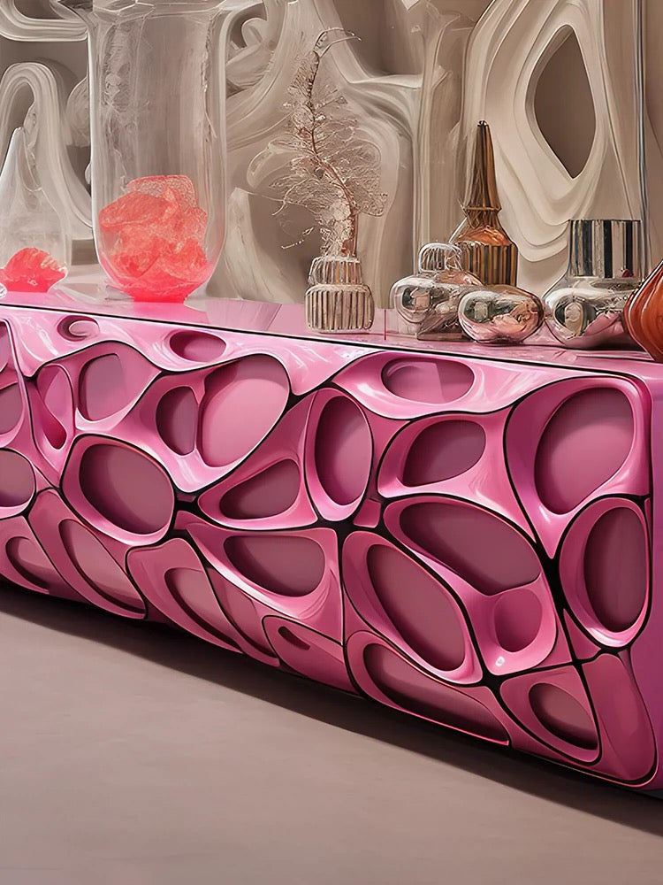 New Design 2024 Dream Pink Sideboard TV Stand Post-Modern Style Home