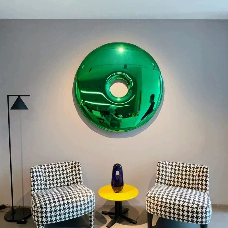 Donut Shaped Wall Decoration Mirror Plated Artwork Modern Home