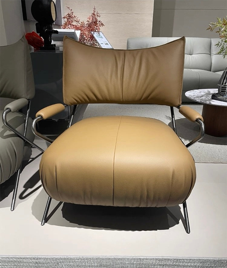 Genuine Leather Chair Leisure Chair Single Sofa Chair Armchair