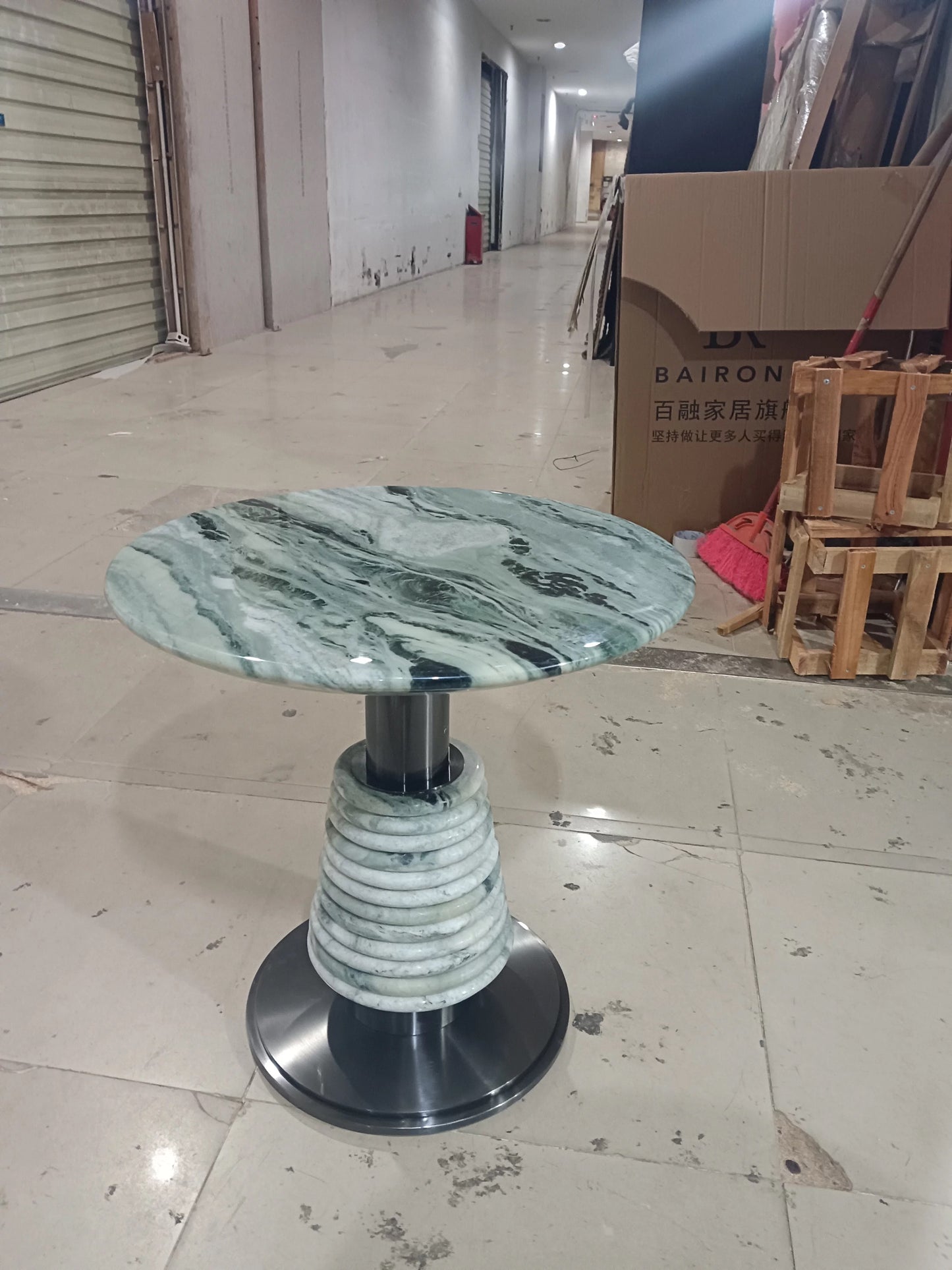 Natural Marble Coffee Table Stainless Steel Furniture Luxurious Home Decor
