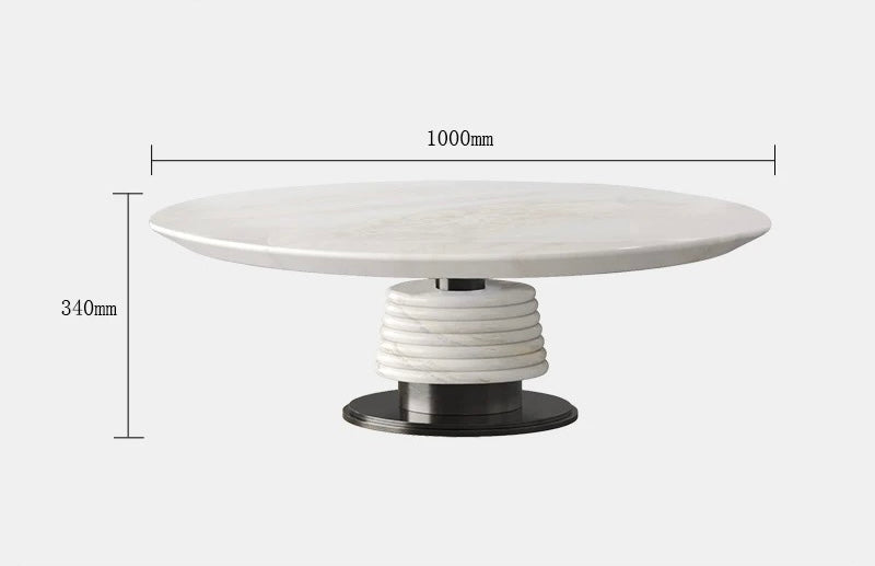 Natural Marble Coffee Table Stainless Steel Furniture Luxurious Home Decor