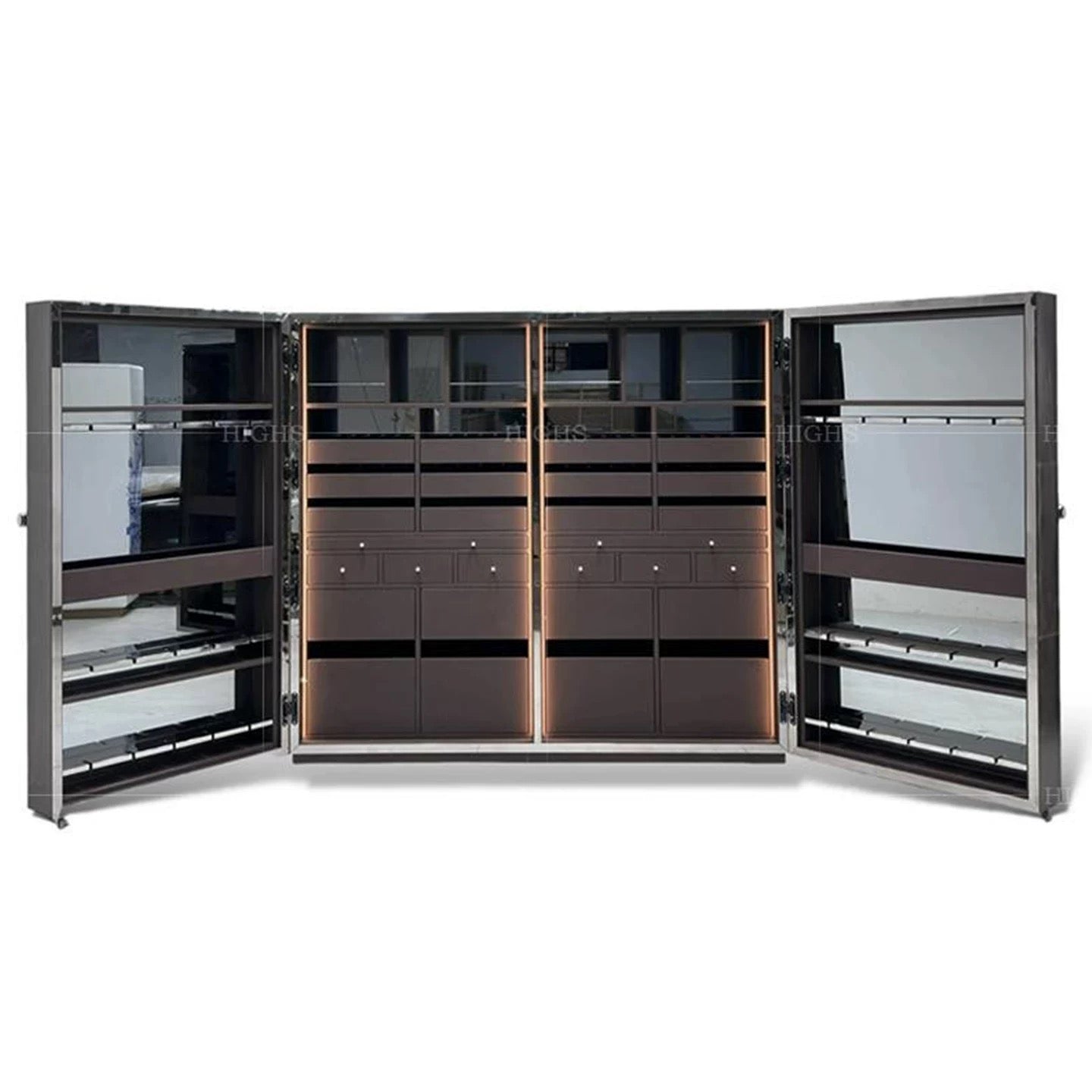 Luxurious Stainless Steel Cabinet Designed by Renowned Portuguese Designers