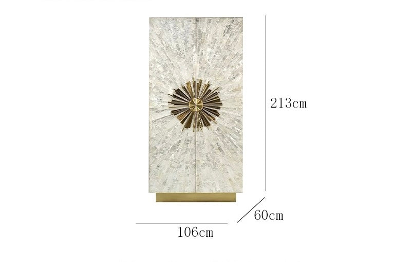 2025 New Arrivals Mother of Pearl  Cabinet Luxurious Wine Cabinet Sideboard Home Decor