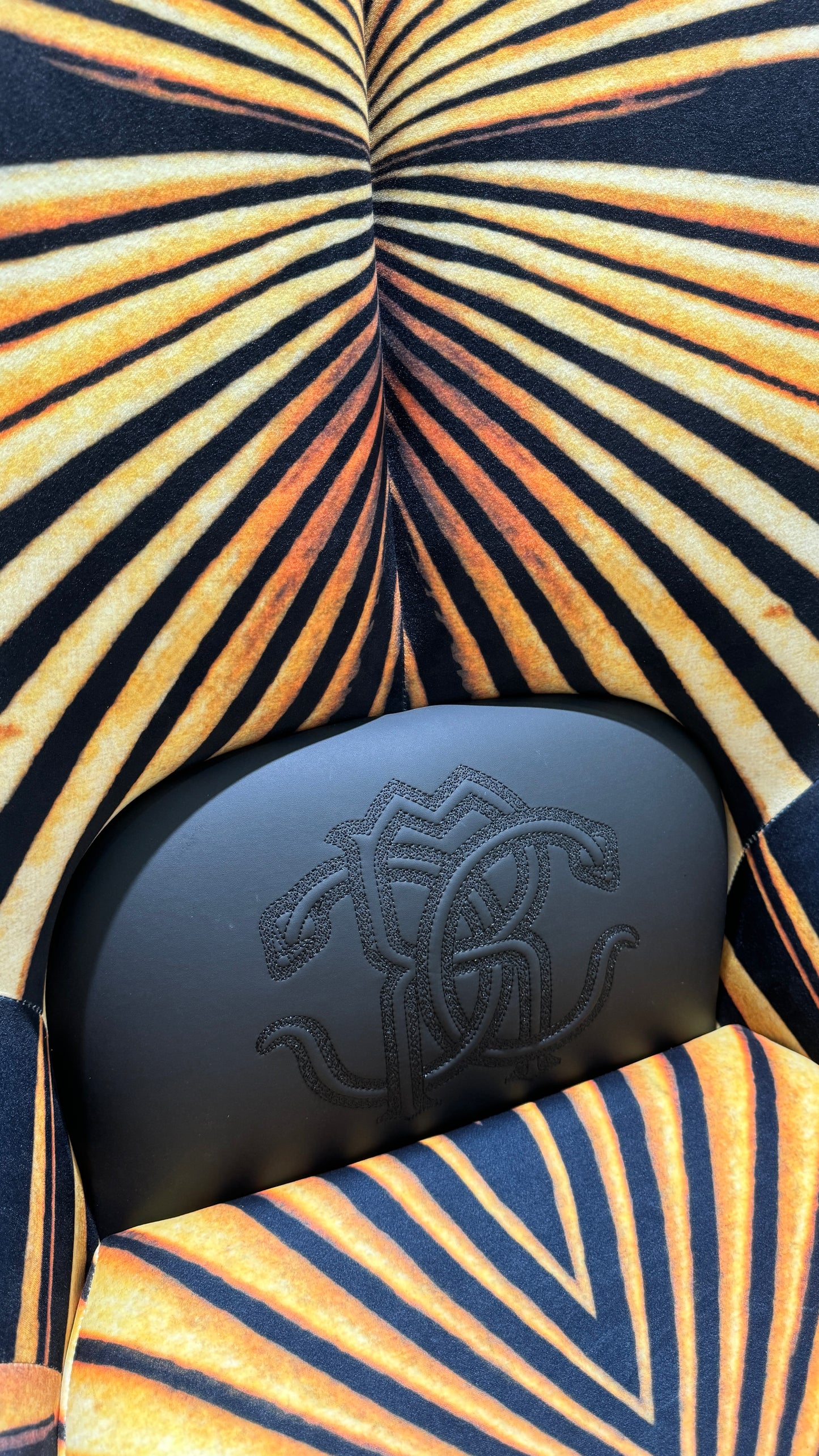 Luxurious Arm Chair Animal Skin Fabric Leather Single Sofa Seat Living Room Furniture